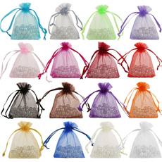 50PCS Organza Jewelry Gift Drawable Box Wedding Gift Candy Pouch Bag 7x9cm