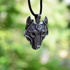 1PCS Pendant Norse Vikings Of The Necklace Norse Wolf Head Necklace Original Jewelry Animal Wolf Head hange