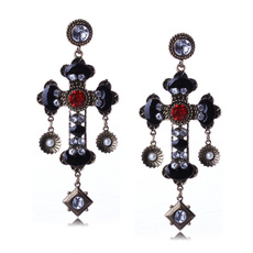 bohemia, Black Earrings, crossearring, Fashion