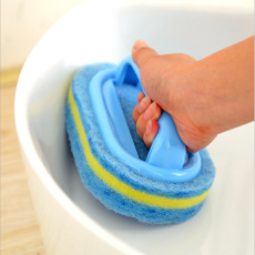 Plastic Handheld Sponge Kitchen Cleaning Bathtub Ceramic Tile Glass WC Brush Sponge Durable Wall Cleaner