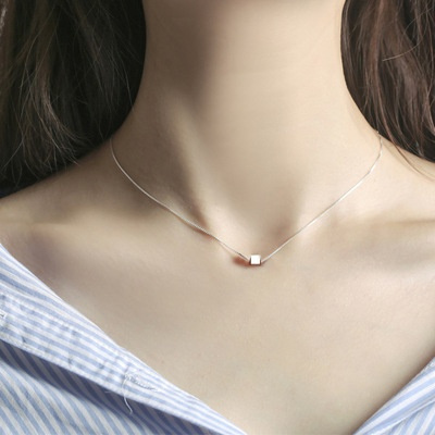 YANXM 925 silver pendant necklace simple collarbone chain men and women fashion creative Jewelry