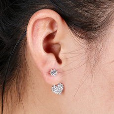 Heart, korea, Jewelry, Stud Earring