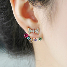 bowknot, Jewelry, Colorful, Stud Earring