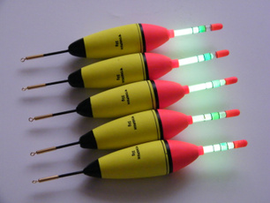 5 Pcs 10g 20g 30g EVA Floats + 10Pcs Fishing Glow Sticks Long Vertical Luminous Night Lighting Fishing Floats Bobber Set