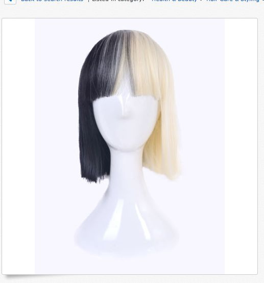 sia black wig