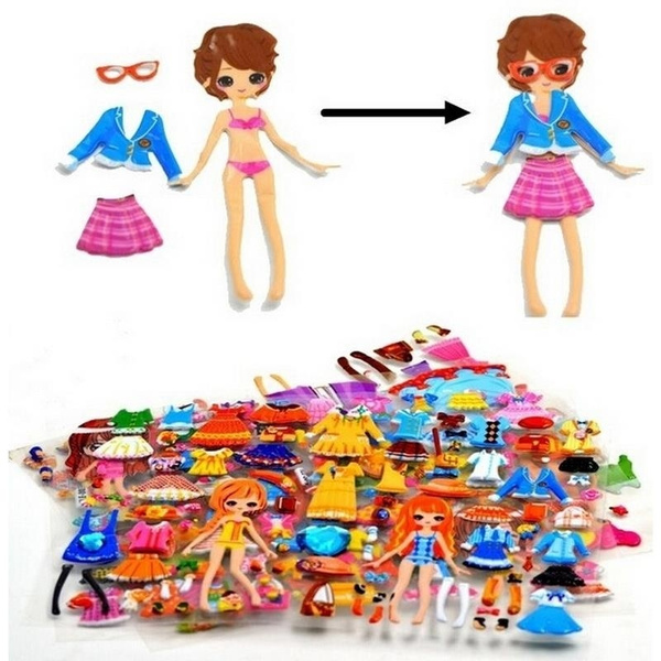 3d Stickers Clothes Girls, Toys Girls Stickers