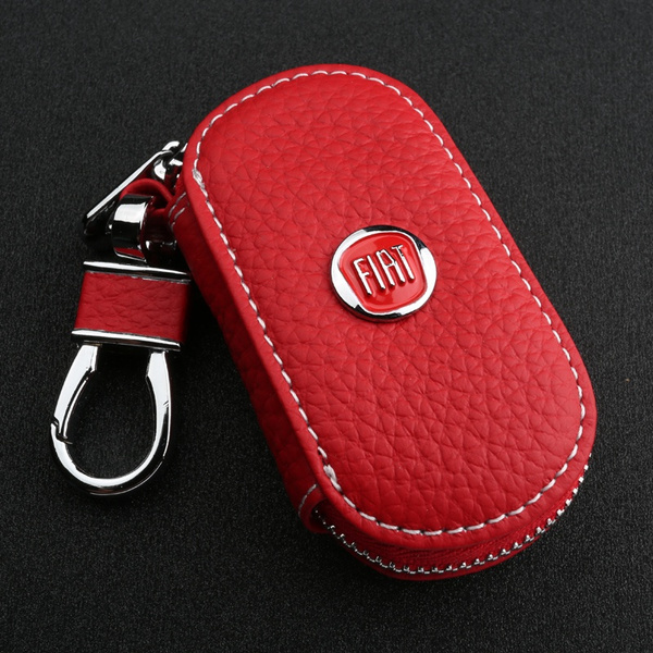 High Quality Leather Car Key Bag Car Remote Key Chain Holder Case Bag