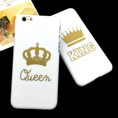 Fashion King and Queen Couple Printing Hard Plastic Phone Case Cover Skin for iPhone 5 5S SE / 6 6S / 6 6S Plus / 7 / 7 Plus