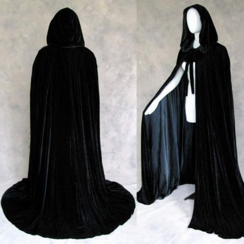 Medieval Velvet Cloak with Hood