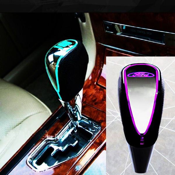 Touch Activated Multi color Gear Shift Knob LED Light Car Logo