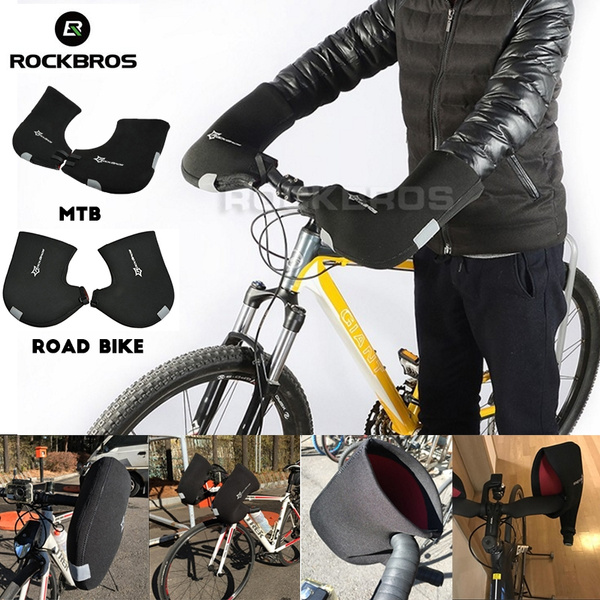 Windproof Winter Warm Bicycle Handlebar Mittens MTB Bike Gloves Mitt ROCKBROS 
