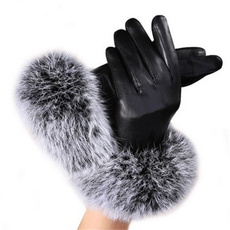 fur, Mittens, leather, Gloves