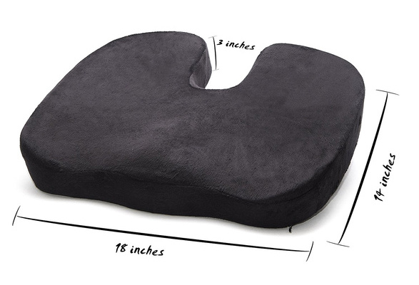 HR Foam Coccyx Tailbone Seat Cushion – Firm (16.5×16.5″) - RiseAndShine