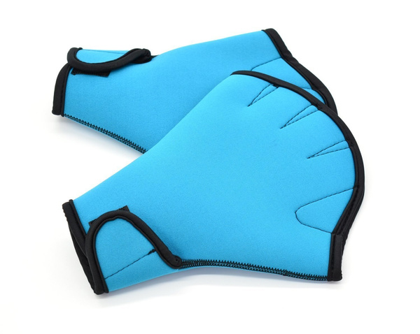 Water Resistance Fins Flippers Paddle Swimming Hand Gloves Training Fingerless 