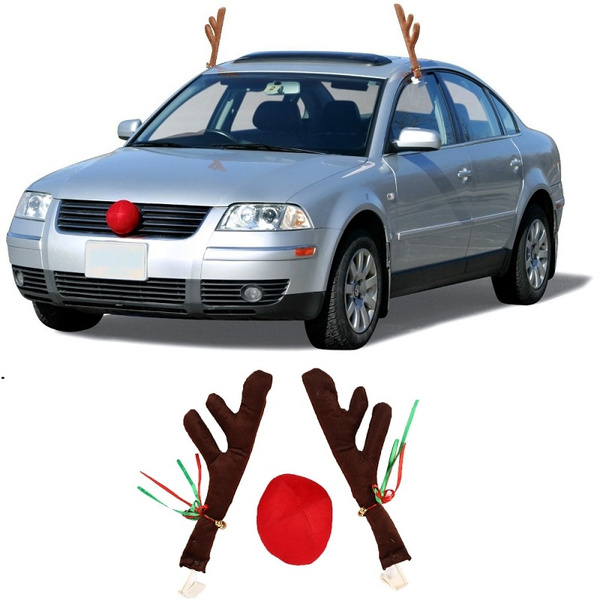 car vehicle reindeer antlers red nose christmas decoration decals sticker decor wish car vehicle reindeer antlers red nose christmas decoration decals sticker decor wish