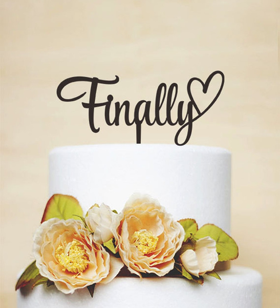 Acrylic Anniversary Birthday Wedding Cake Topper Romantic Gift Quality New 