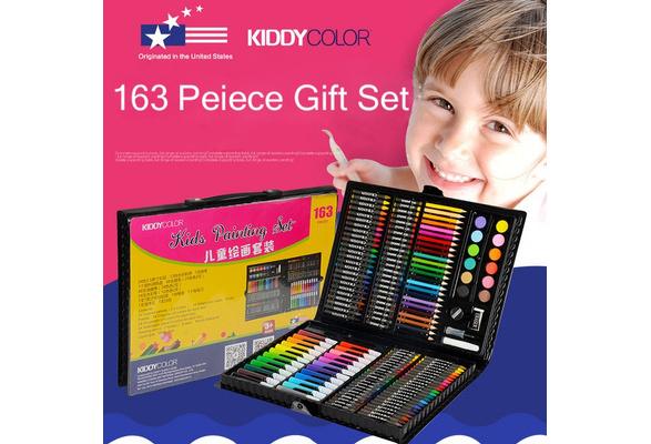 Kiddy Color 163 Piece The Ideal Art Set for Beginners, Kids & Students  Deluxe Art kids kit