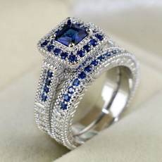 White Gold, Blues, DIAMOND, wedding ring