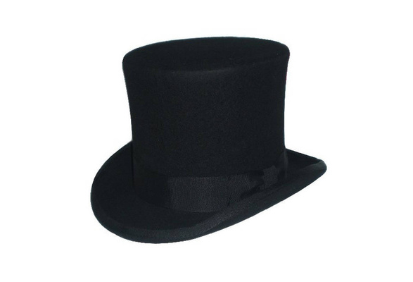 Retro Steampunk Top 100% Wool President Lincoln Gentleman Magician Bowler Hat Retro Steampunk Top 100% Wool President Lincoln Gentleman Magician Bowler Hat