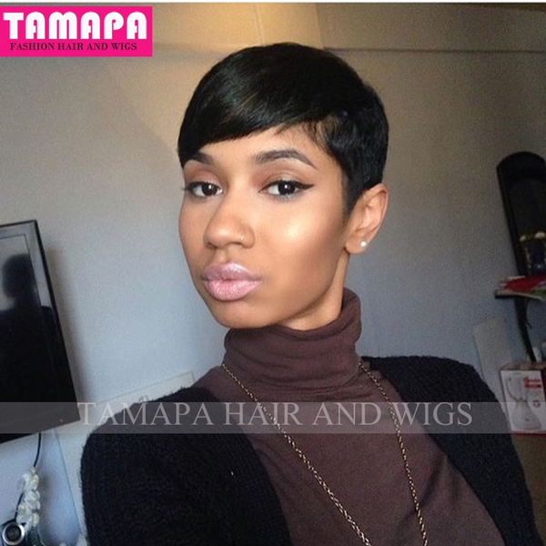 african american wigs human hair short