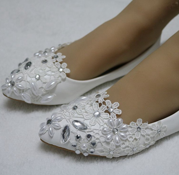 Ladies white hotsell dress flats