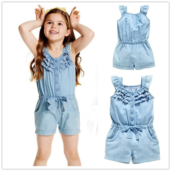 Jeans romper for outlet girl