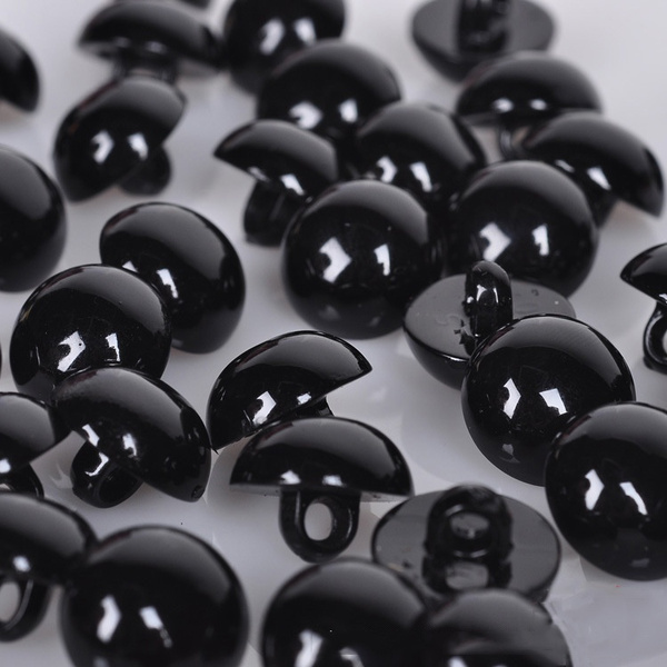 30mm 50PCS Mushroom Beads Black Plastic Eyes for DIY Sewing Crafting Buttons for Puppet Bear Doll Animal Stuffed Toys 