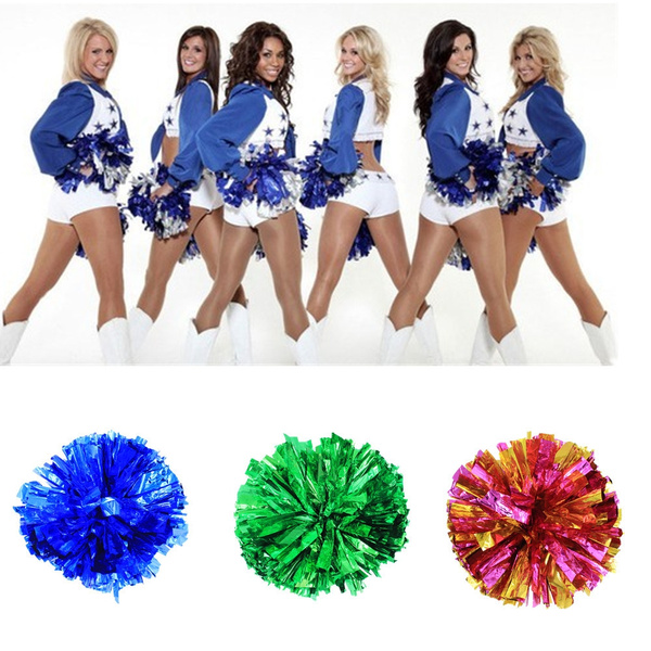 2pc Game Cheerleader Cheerleading Pom Poms Cheerleading Pompoms Cheer Pom  Majorettes Hand Flower Aerobics Balls Sports Items