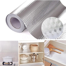  High Quality Aluminum Foil Self Adhesive Waterproof Wallpaper for Kitchen Sticker DIY Home Decor Wallpaper 40×100cm