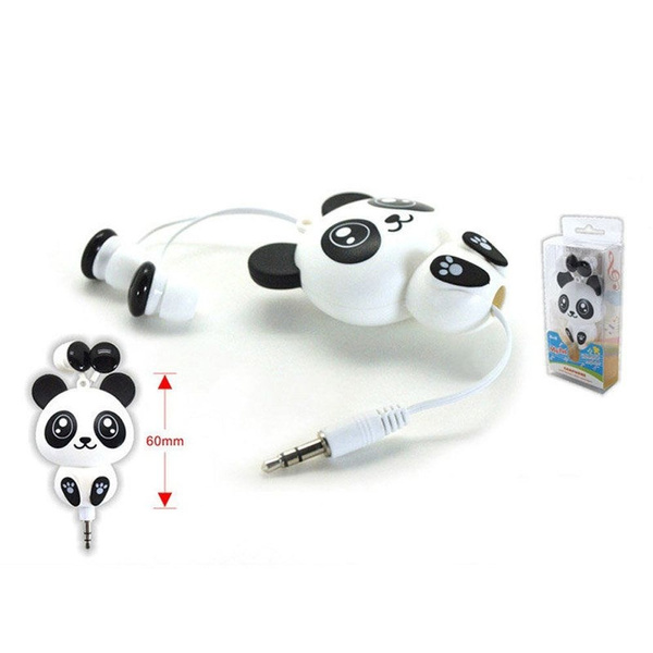 Cute Auriculares Bear Earphones Cartoon Retractable Earphone In