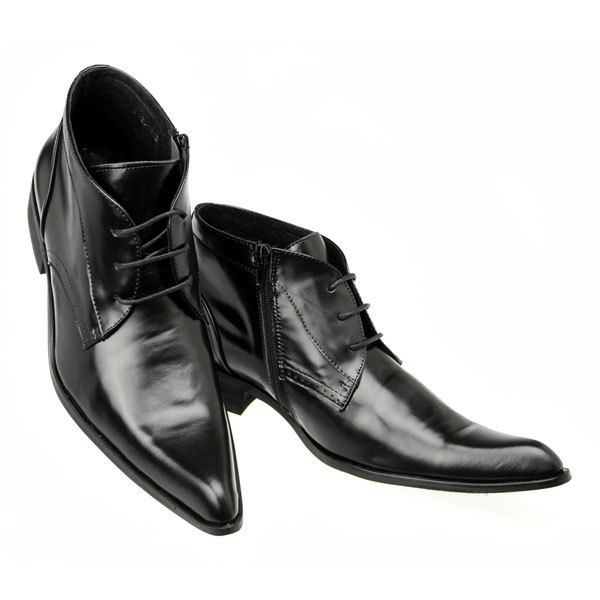 Mens black pointed on sale toe dress shoes