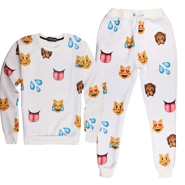 Smile Face Emoji Joggers Sweatshirts 