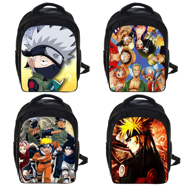 NARUTO Backpack Kids Cartoon School Bags Anime One Piece Backpacks