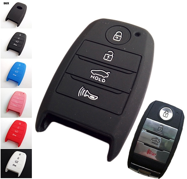 Xukey® 4 Button Silicone Key Cover Remote Holder Case Fob Shell Fit For 2013-2015  Kia K3 Cerato Forte Sorento Rio 5 Optima Ceed Rondo Carens