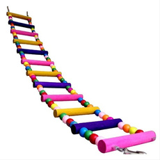 Hot New Fashion Pet Bird Swing Multicolor Ladder Bridge Budgie Parrot Climbing Bite Toy Parakeet Swing Bird Toy