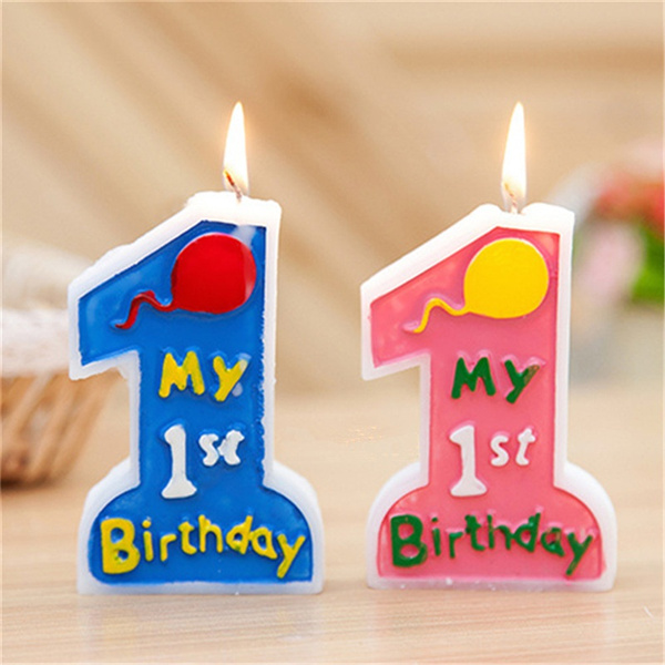 Chaude Mon 1er Gateau D Anniversaire Bougie Enfants Bebe 1 An Bougie Premiere Un Anniversaire Partie Decoration Fourniture Topselling Wish
