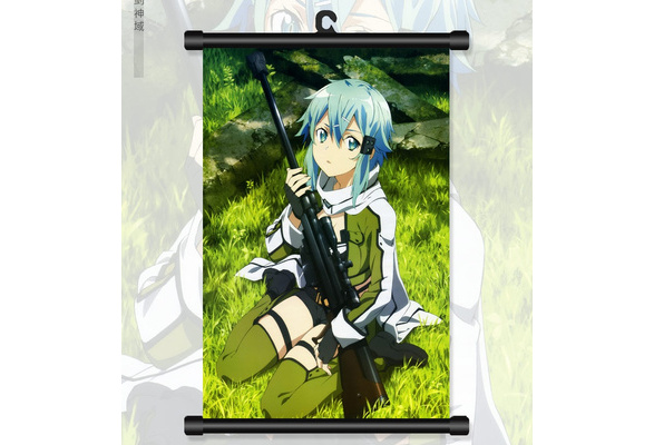 Details about   Anime Wall Scroll Poster Sword Art Online Sinon COOL Home Decor collection Gift 