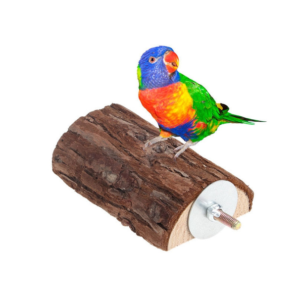 Wooden Cockatiel Parrot Bird Cage Perches Stand Platform-Pet Budgie Hanging Toy 