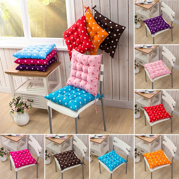 Durable Colourful Seat Pads Dining Room, Dining Room Chair Pads With Ties