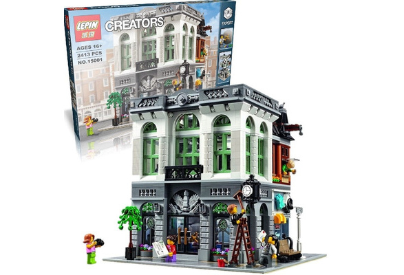 15001 Creator Brick Bank Model Building Blocks Bricks Kits Toys 10251 2418pcs 