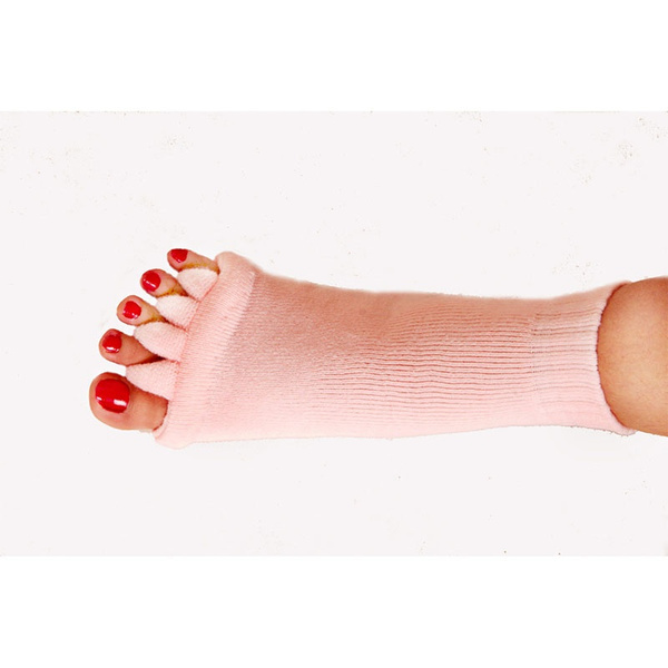 3 Pairs Yoga Sports Massage Socks Five Toe Separator Foot Alignment Pain Relief 