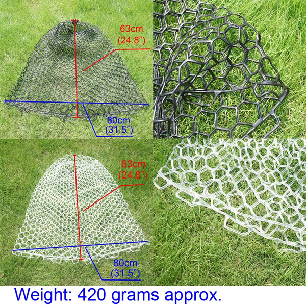 Depth 24.8 Rubber Fly Fishing Net Replacement For Fish Landing