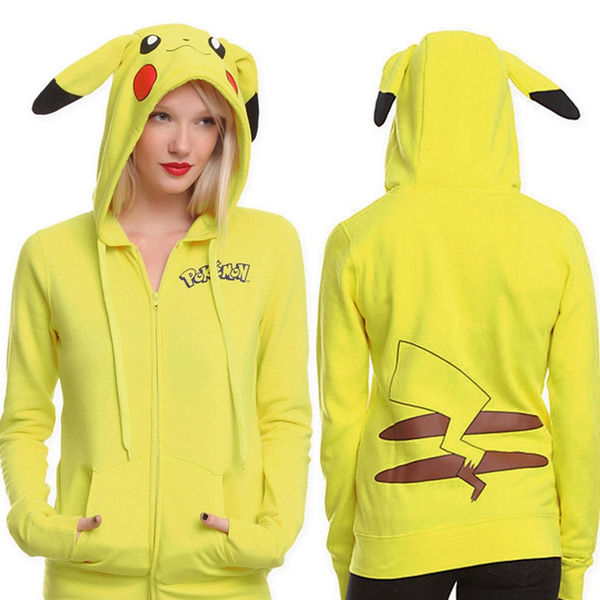 pikachu hoodie with ears and tail