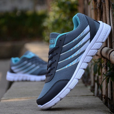 Men Mesh Casual Shoes Breathable Lightweight Running Shoes Lace Up Sport Sneakers Plus Size 38-48