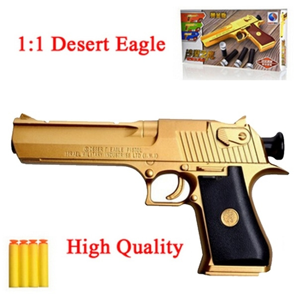 Desert Eagle Golden Gun Toys Boy Joga Fora Arma Pistola Softball