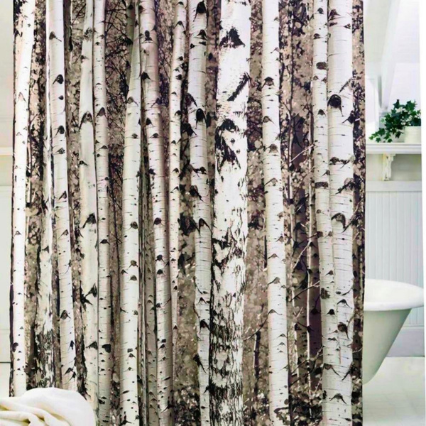 Birch Tree Shower Curtain Mildew, Tree Shower Curtain Rings