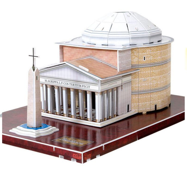 Pantheon 3D Puzzle Model Assembling Building Model Jigsaw puzzle Educational Toys for Children and Adults Paper