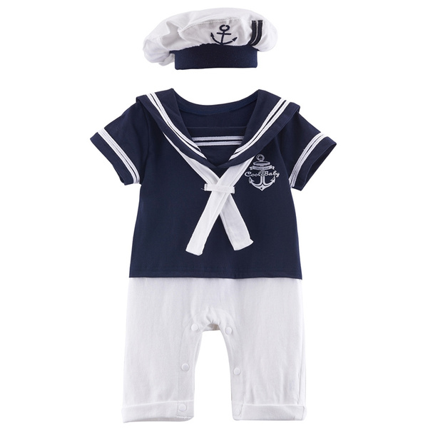 Baby Boys Sailor Romper Seaman Costume Navy Clothing Sets Wish