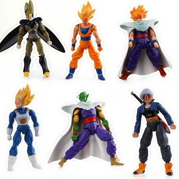 6 Pcs Dragon Ball Z Dragon Ball DBZ Goku Piccolo Gohan Trunks Vegeta