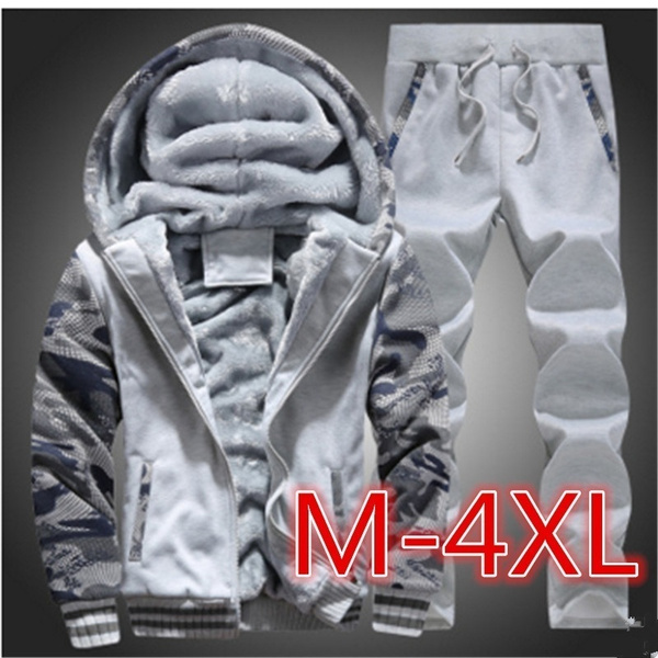 Wish Winter Men Set Hoodies Sport Tracksuit for Mens Sweat Suits